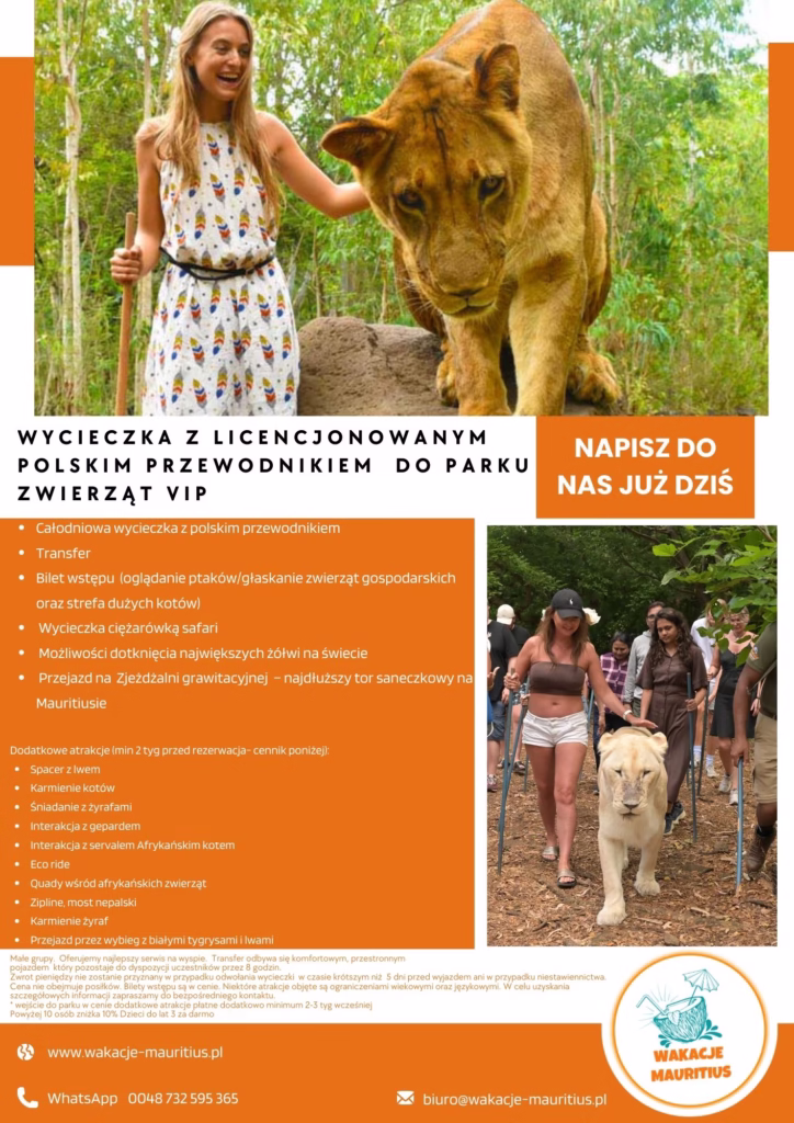 Odkryj atrakcje w parku zwierząt na Mauritiusie z licencjonowanym przewodnikiem. Niezapomniane safari i interakcje z dzikimi zwierzętami.